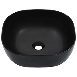 vidaXL Lavabo 42,5x42,5x14,5 cm Céramique Noir