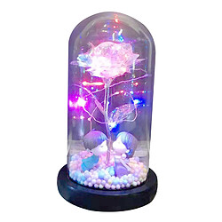 Galaxy Rose Flowers Forever Rose Lumière LED Colorée Dans Le Style De Dôme En Verre2