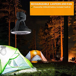 Acheter Ventilateur Portable Rechargeable, ventilateur de Bureau à Piles de 3000 mAh à Clipser avec Lumière LED, petit ventilateur USB à Rotation de 360 Degrés