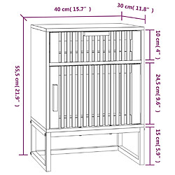 vidaXL Tables de chevet 2 pcs noir 40x30x55,5cm bois ingénierie et fer pas cher