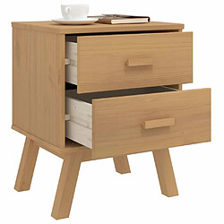 Maison Chic Table de chevet - Table de Nuit Chambre Salon marron bois de pin solide pas cher