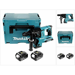 Makita DHR 264 2 x 18 V / 36 V Li-Ion SDS Plus Perforateur burineur sans fil avec boîtier Makpac 4 inclus 2 x BL 1830 18 V 3,0 Ah Li-Ion Batteries