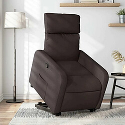 Maison Chic Fauteuil Relax pour salon, Fauteuil inclinable marron foncé tissu -GKD62028