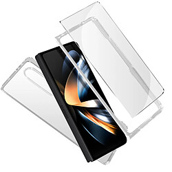 Avis Avizar Coque pour Galaxy Z Fold 4 Silicone Gel et Film Verre Trempé 9H transparent