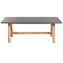 Acheter Beliani Table avec banc TONNARE Béton Gris