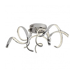 Searchlight Plafonnier twirls arm led, chrome, cristal transparent