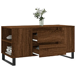 Avis vidaXL Table basse chêne marron 102x44,5x50 cm bois d'ingénierie