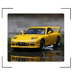 Universal 1: 32 Mazda RX7 Modèle de voiture en alliage Modèle de voiture Modèle de voiture Voiture acoustique Lampe Tirer Retour Tableau Tableau Collection de cadeaux pour enfants |(Jaune)