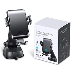 Chrono Support de chargeur de voiture sans fil (tableau de bord/pare-brise), chargeur sans fil de support de téléphone de voiture Qi 15W, serrage automatique du capteur de téléphone, iPhone 13 Pro Max Mini 12 XS XR Samsung S21 S20 compatible Huawei P40 (noir)