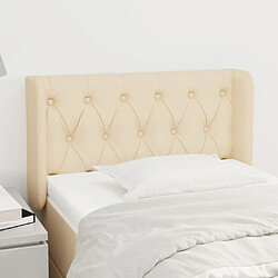 Maison Chic Tête de lit scandinave avec oreilles,meuble de chambre Crème 83x16x78/88 cm Tissu -MN25044