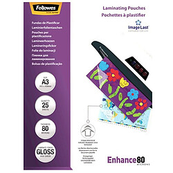 Fellowes pochettes a plastifier - A3 - brillante - 2 x 80 microns - 25 pcs