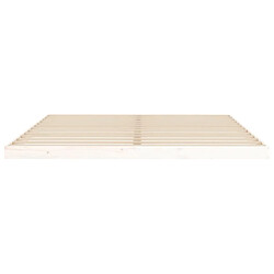 Maison Chic Lit adulte - Lit simple Cadre de lit,Structure du lit Contemporain blanc 180x200 cm Super King bois de pin massif -MN38823 pas cher