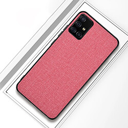 Wewoo Coque Pour Galaxy A51 Housse de protection en tissu antichoc rose