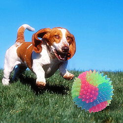 Acheter Jouet pour chien boule en caoutchouc coloré avec lumière flash Jouets à mâcher pour nettoyer les dents