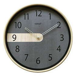 Versa Horloge Murale (Ø 30 cm) Plastique - Noir pas cher