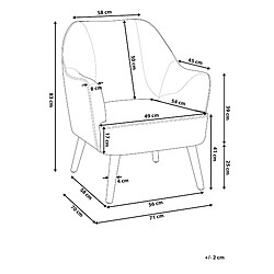 Avis Beliani Fauteuil LOKEN Tissu Jaune