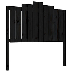 vidaXL Tête de lit Noir 106x4x110 cm Bois massif de pin