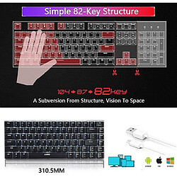 Acheter Chrono Clavier mécanique AK33 - Rétroéclairé - Clavier USB Filaire - Commutateurs Bleus - pour Bureau, dactylographie et Jeux (Interrupteur Bleu)(Noir)