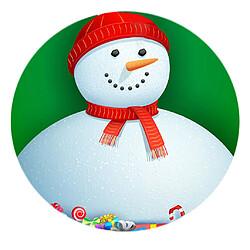 nappe de noel pour table a manger ronde 120cm snowman_a