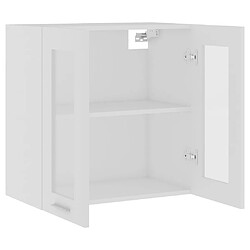 Acheter vidaXL Armoire en verre suspendue Blanc 60x31x60 cm Bois ingénierie