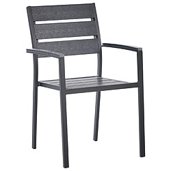 Acheter Beliani Lot de 6 chaises VERNIO Bois d'ingénierie Noir