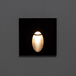 Ledkia Balise Extérieure Murale LED Encastrable 3W Carrée Ellis Grise Blanc chaud 2700K