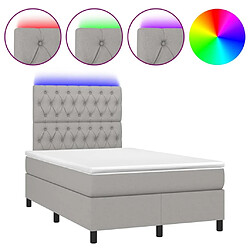 Sommier à lattes,Cadre à lattes de lit et matelas et LED pour Adulte Gris clair 120x200 cm -MN42471