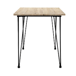 Avis Table de Salle à Manger Kiel pour 4 Personnes Pieds Épingle à Cheveux 120 x 70 x 75 cm Effet Chêne Noir [en.casa]