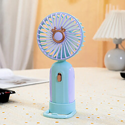 (Bleu) Ventilateur De Bureau De Chargement Portable Usb Avec Batterie Rechargeable Vitesse Du Vent à Une Vitesse