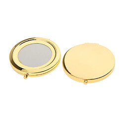 Miroir de maquillage pliant portatif de 2 voyages rond poche poche or pas cher