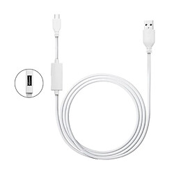 Wewoo Câble USB OTG-Y-02 USB 2.0 mâle à Micro USB + Câble USB de charge de données OTG femelle pour téléphones / tablettes Androidfonction OTGlongueur 1,1 m blanc