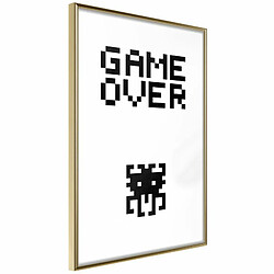 Paris Prix Affiche Murale Encadrée Game Over 20 x 30 cm Or