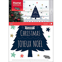 Avis Nouvelles Images Sticker fenêtre ""Sapin Joyeux Noël""