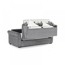 Acheter Inside 75 Canapé lit 3 places ROMANTICO convertible EXPRESS sommier lattes 160 cm polyuréthane gris clair matelas 16 cm