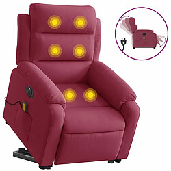 Maison Chic Fauteuil Relax pour salon, Fauteuil inclinable de massage électrique rouge bordeaux -GKD97011