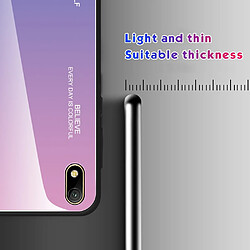 Avis Wewoo Coque Pour Huawei Y5 2019 étui en verre de couleur dégradée rouge