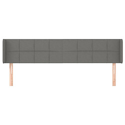 Avis Maison Chic Tête de lit scandinave avec oreilles,meuble de chambre Gris foncé 203x16x78/88 cm Tissu -MN76693