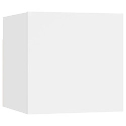 vidaXL Meuble TV mural Blanc 30,5x30x30 cm