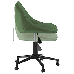 Acheter vidaXL Chaise pivotante de salle à manger Vert foncé Velours