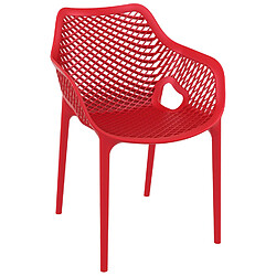 Alterego Chaise de jardin / terrasse 'SISTER' rouge en matière plastique