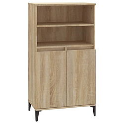 vidaXL Buffet haut Chêne sonoma 60x36x110 cm Bois d'ingénierie