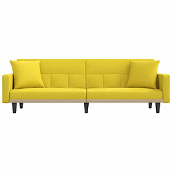 Acheter Maison Chic Canapé-lit convertible, Clic-Clac avec coussins jaune clair tissu -GKD93498