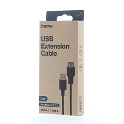 HAMA Rallonge USB, USB 2.0, 480 Mbit/s, 3,00 m