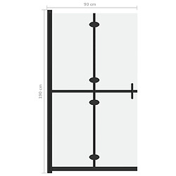 vidaXL Paroi de douche pliable Verre ESG dépoli 90x190 cm pas cher