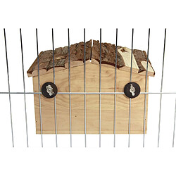 Kerbl Abri pour rongeur avec fixation grille Nature