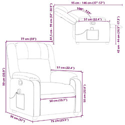 vidaXL Fauteuil de massage inclinable Noir Similicuir pas cher