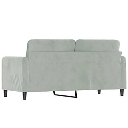 Maison Chic Canapé à 2 places,Sofa de Salon,Canapé droit Gris clair 140 cm Velours -GKD988246 pas cher