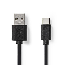 NEDIS Câble USB 2.0 Type-C Mâle - A Mâle 0,1 m Noir