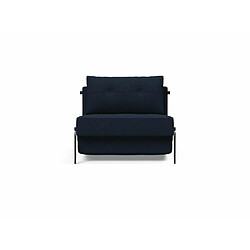 Inside 75 INNOVATION LIVING Fauteuil design CUBED 02 ALU convertible 200*90cm tissu Mixed Dance Blue