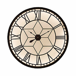 Mes Horloge ronde décor étoile 100 cm noir et beige